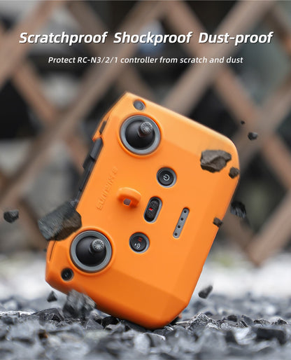 Sunnylife Silicone Protective Cover with Lanyard Strap Remote Controller Protector for Flip /Neo/Neo2/ Mini 2/3/3Pro/Mavic Air 2/2s,Mavic 3 Accessories (Grey)