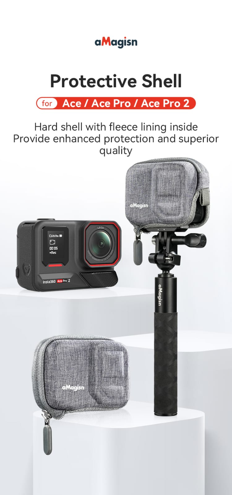 Hard Shell Protective Carrying Case for Insta360 Ace/ Ace Pro/ Ace Pro 2 