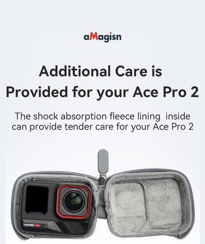 Hard Shell Protective Carrying Case for Insta360 Ace/ Ace Pro/ Ace Pro 2 | Portable Storage Travel Bag with Soft Inner Lining