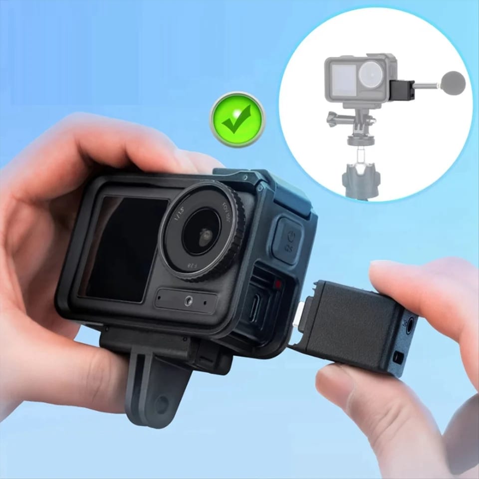 JJC 3.5mm USB-C Microphone Adapter Compatible with DJI Osmo Action 4 / Action 5 Pro – External Mic Audio Adapter Dongle – Type-C to 3.5mm Mic Input Converter Accessories