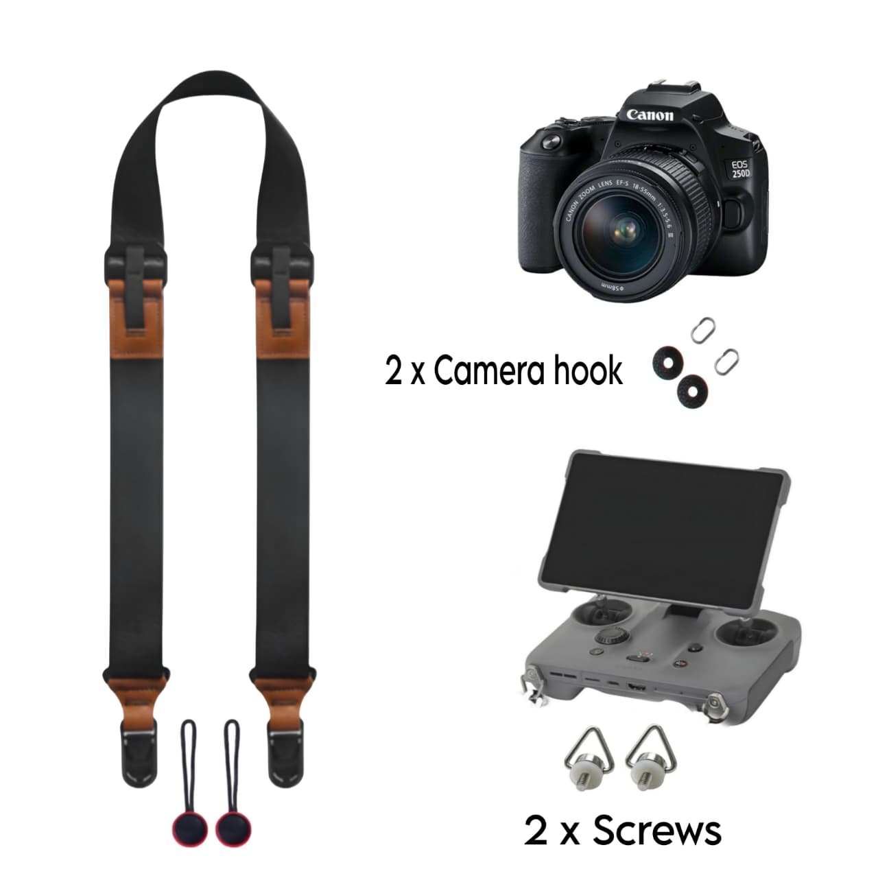 Neck Strap Lanyard For DJI Mavic 4 Rc Pro 2 Remote Control & DSLR Camera Adjustable Strap Accessories (Black/Blue/Grey)