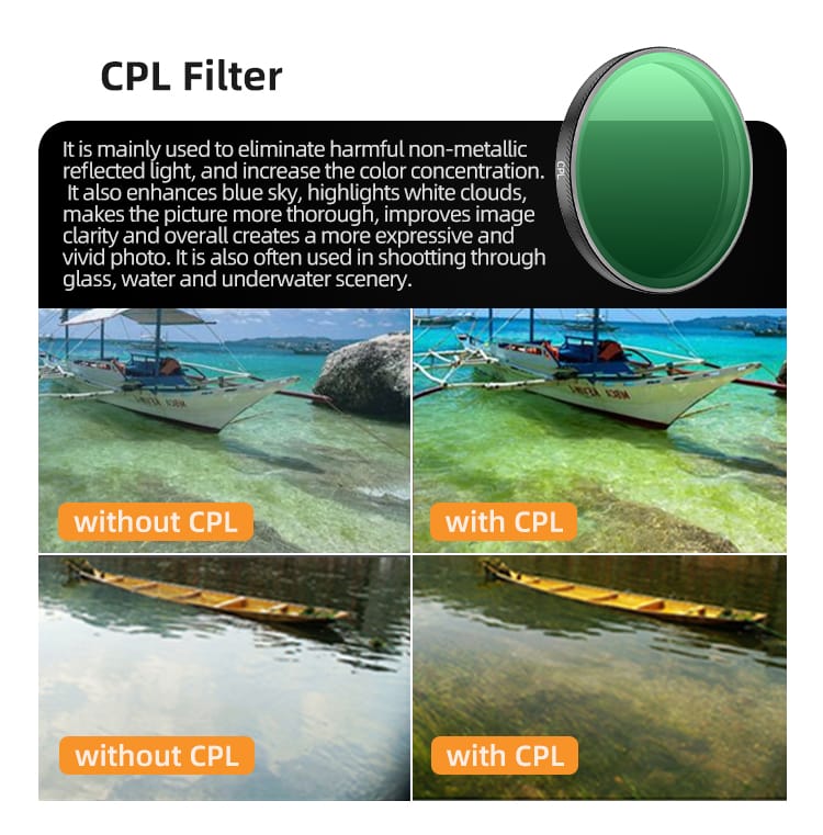  DJI Action 6 Multi-Coated German Glass, Premium ND Filters 6 in 1 Set