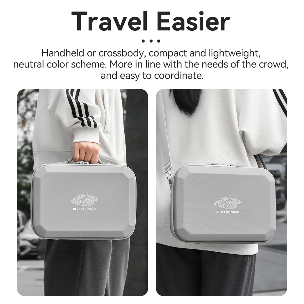 GetZget® Bag for DJI Neo 2 & Accessories Compact Travel Protection PU Case (Neo 2 Combo Bag)