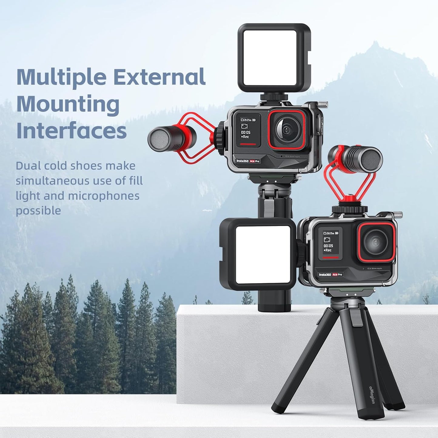 Aluminum Alloy Metal Protective Frame Cage for Insta360 Ace / Ace Pro