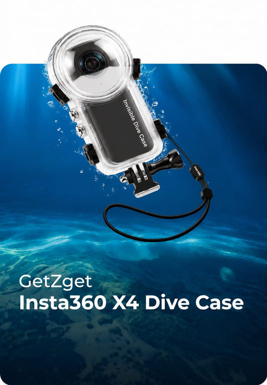 Waterproof Invisible Underwater 50M Dive Case Compatible with Insta360 X4 Camera