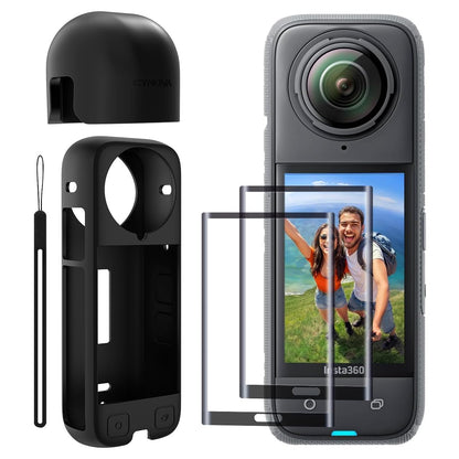  Insta360 X4 Camera Accessories Silicone Case/ Screen Protectors/ Lens Cap 