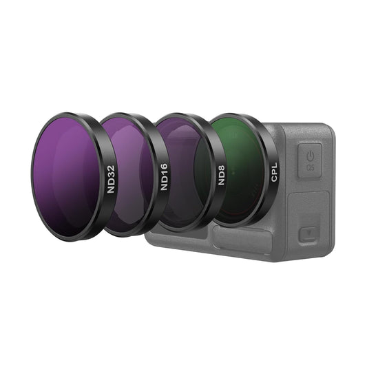 TELESIN Lens Filter Set for DJI Action 6/ 5/ 4/ 3 Camera Accessories, 4-Pack CPL ND32 ND16 ND8 Polarizing Neutral Density HD Filter Lens Protective Protector (open box)