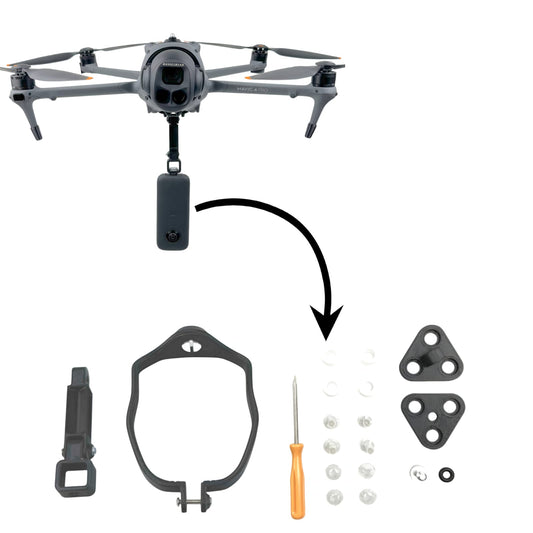 GetZget® Action Camera Holder Mount For DJI Mavic 4 pro – External GoPro/DJI / Insta360 Camera Bracket Adapter for Aerial Filming, Secure Stable Fit, Drone Accessory
