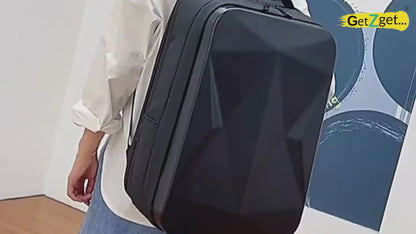 Laptop Carrying Case Bag For College/ Office/ Travel/ Outdoors Fashion Hard Case Backpack With Charging Port & Number Lock