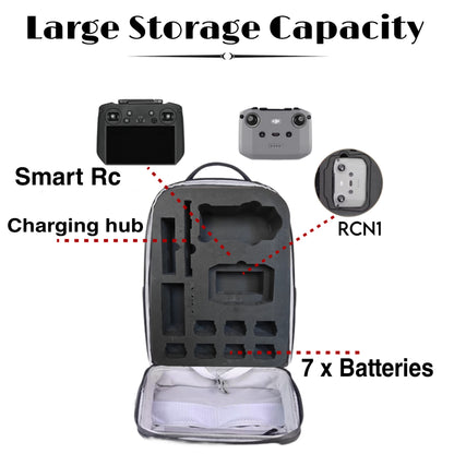 Multipurpose Hard Shell Waterproof Backpack for DJI Air 2s & Accessories (Black)
