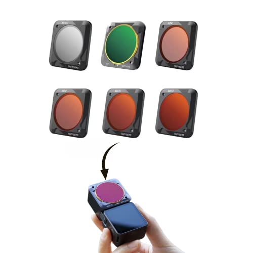 Filters 6 in 1 Set for DJI Action 2 Camera(CPL/MCUV/ND4/ND8/ND16/ND32) Nd Filters (6 in 1 Filters Set) GetZget