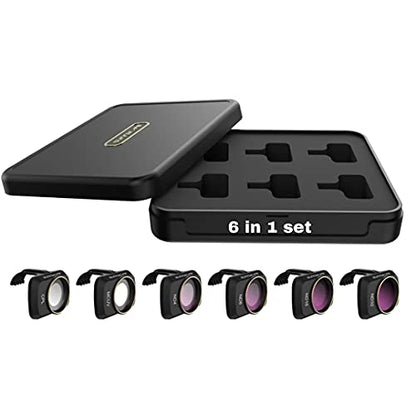 Sunnylife ND Filters Set for DJI Mavic Mini/Mini 2/ Mini SE Accessories MCUV+CPL+ND4+ND8+ND16+ND32[6 in 1 Set(ND+UV)]