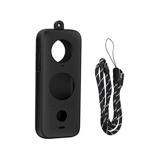 Sunnylife Silicone Body Cover + Lanyard for Insta360 One X2 (Black)