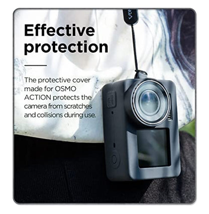 Silicone Cover for DJI Osmo Action Protective Scratch Proof Case Black 