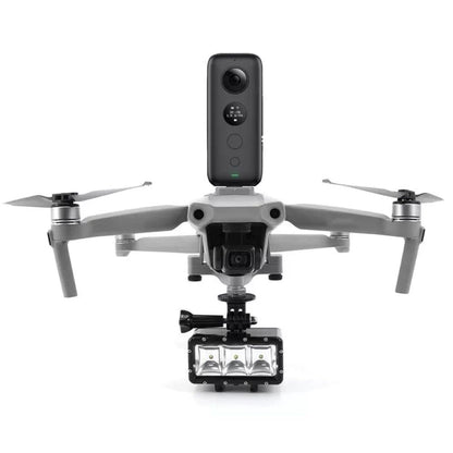 Multifunctional Camera Mount Compatible with DJI Mavic Air 2/ Air 2S Action Camera Mount Use with Gopro/ Insta360/ Searchlights/ W49 Led Lights GetZget