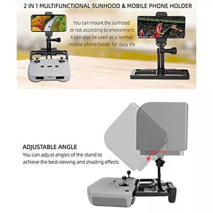 Mobile Phone Holder with Sun Hood For DJI Flip /Neo /Mavic Mini /Mini 2/3/3Pro/Mavic Air 2/2s / Mavic 3 Remote Controller Accessories 