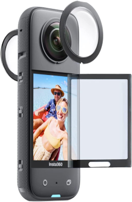 Combo Tempered Glass for Insta360 One X3 Screen Glass & Lens Protector Cover Cap Accessories GetZget