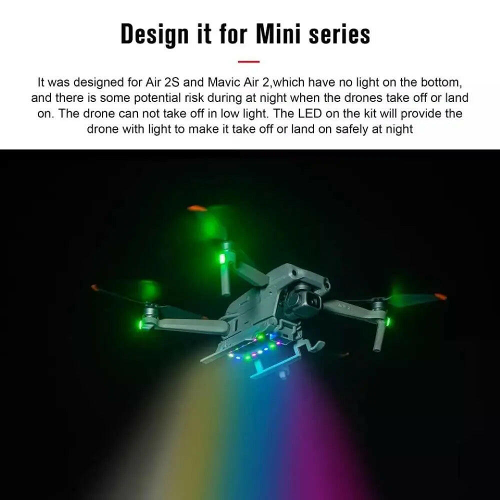 Led Height Extender for DJI Air 2/ Air 2S Night Flying Foldable Landing Gear Legs Dust Protection Best Night Visibility Accessories GetZget
