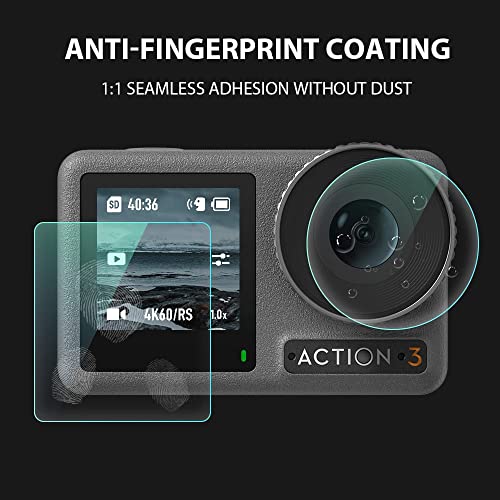 Tempered Glass For Dji Osmo Action 3 Action Camera screen scratch Protective guard accessories(3 Pcs/Set) GetZget