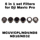 Sunnylife New Camera Lens Filters for DJI Mavic Pro Drone Accessories ND Filters 6 in 1 Set(MCUV, CPL, ND4, ND8, ND16, ND32) GetZget