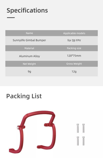 Gimbal Guard for DJI FPV Drone Camera