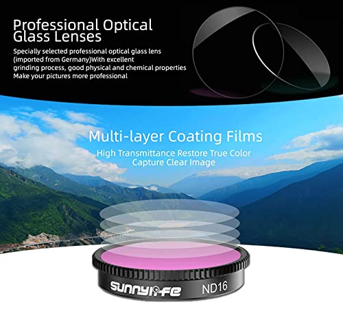 Sunnylife Optical Glass Camera Lens Filter Professional 6 in 1 Filters Set Compatible with Insta360 GO 2 Accessories(MCUV+CPL+ND4+ND8+ND16+ND32) GetZget