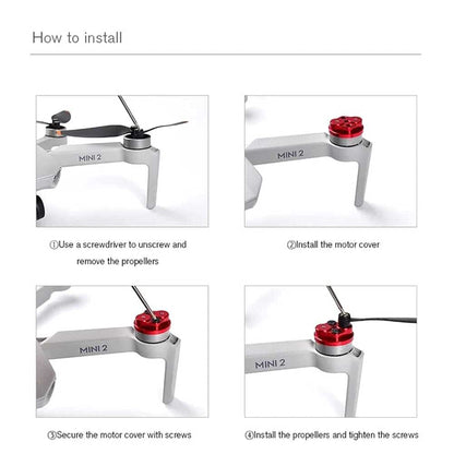 4PCS Upgraded Motor Cover Cap Compatible with DJI Mavic Mini 2 Only Dustproof, Waterproof, Scratchproof not for Mavic Mini(Mini 2 Motor Cap Black) GetZget