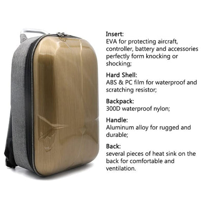 Carrying Case Backpack Bag For Dji Mavic Air 2/ Air 2S Protective Backpack Bag (Gold) GetZget