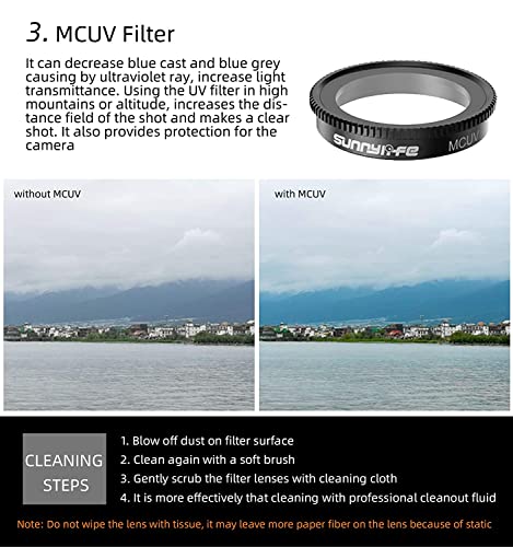 Sunnylife Optical Glass Camera Lens Filter Professional 6 in 1 Filters Set Compatible with Insta360 GO 2 Accessories(MCUV+CPL+ND4+ND8+ND16+ND32) GetZget
