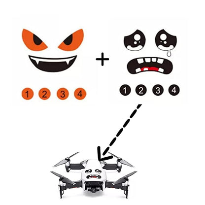 Stickers For Bird Attack Prevention for DJI Mavic 3 Classic / Mini 3 Pro/ Mini/ Mini 2/ Mavic 2 pro, Mobile Phone, Laptop (1 Pair) GetZget