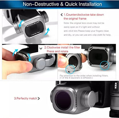 Sunnylife Filters Set Compatible with DJI Mavic 2 Pro ND Filters Accessories (4 in 1 Set(NDPL)) GetZget
