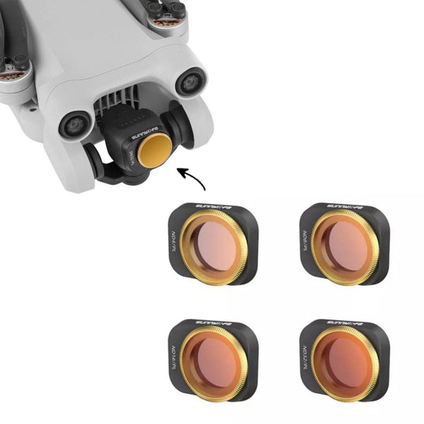 4-in-1 Rotating ND/PL Filter Set for DJI Mini 3 Pro (ND4, ND8, ND16, ND32)