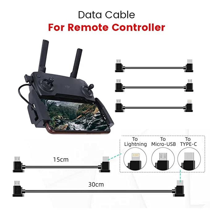 Data Cable for DJI Mavic Mini/Mavic 2 Pro/Mavic Pro/Mavic Air/Spark Remote Control Cable 15 CM GetZget