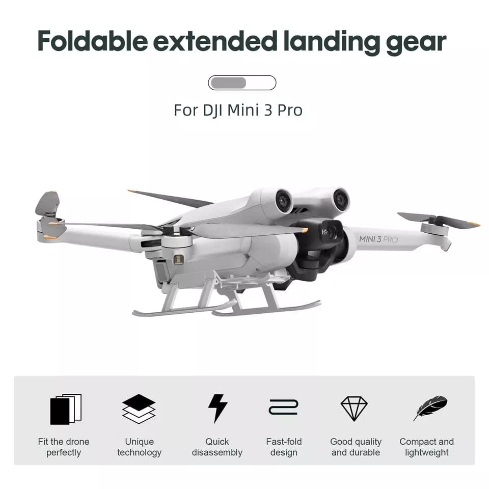 Foldable Landing Gear Height Extender for DJI Mini 3 Pro (Light) (view 3)