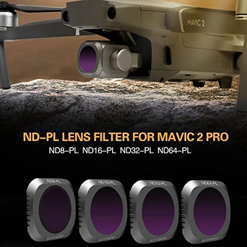 Sunnylife Filters Set Compatible with DJI Mavic 2 Pro ND Filters Accessories (4 in 1 Set(NDPL)) GetZget
