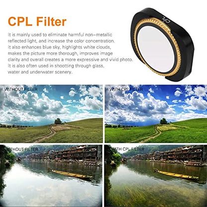 Lens Filters Combo for DJI Osmo Pocket & DJI Osmo Pocket 2 Nd Filters (6 in 1 Set(MCUV, CPL, ND4, ND8, ND16, ND32)) GetZget