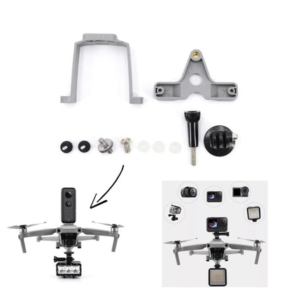 Multifunctional Camera Mount Compatible with DJI Mavic Air 2/ Air 2S Action Camera Mount Use with Gopro/ Insta360/ Searchlights/ W49 Led Lights GetZget