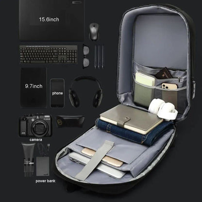 Laptop Carrying Case Bag For College/ Office/ Travel/ Outdoors Fashion Backpack With Charging Port & Number Lock GetZget