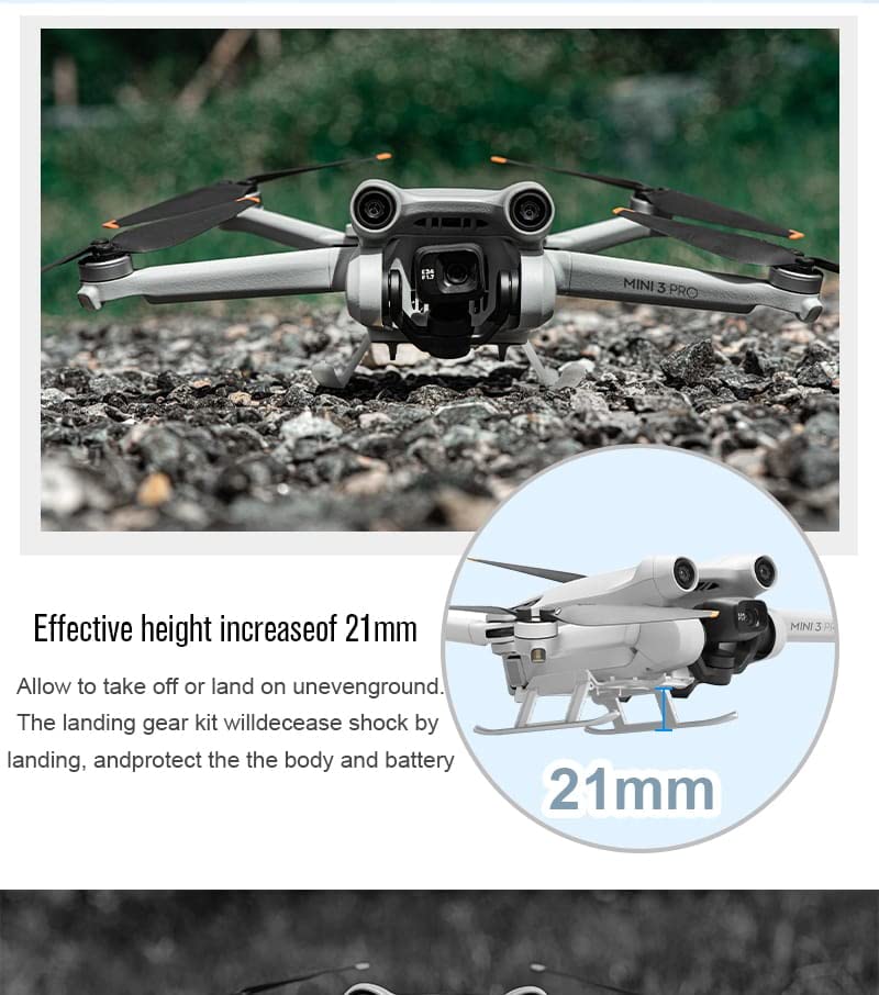 Foldable Landing Gear Height Extender for DJI Mini 3 Pro (Light) (view 6)