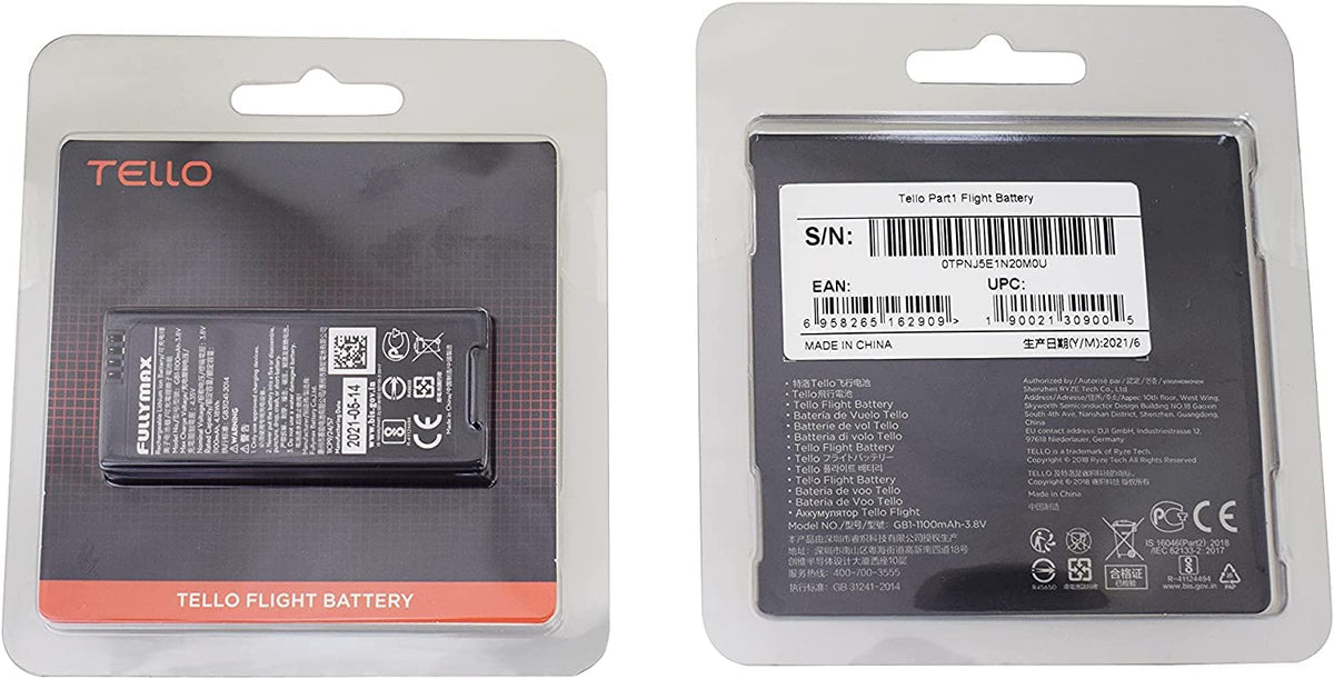Fullymax Original Battery for DJI Tello (1100mAh, 3.8V LiPo) (view 3)