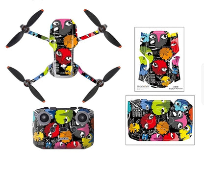Drone & Remote Controller Decal Vinyl Skins Cover Scratch-Proof Skin Sticker for DJI Mavic Mini 2 Accessories GetZget