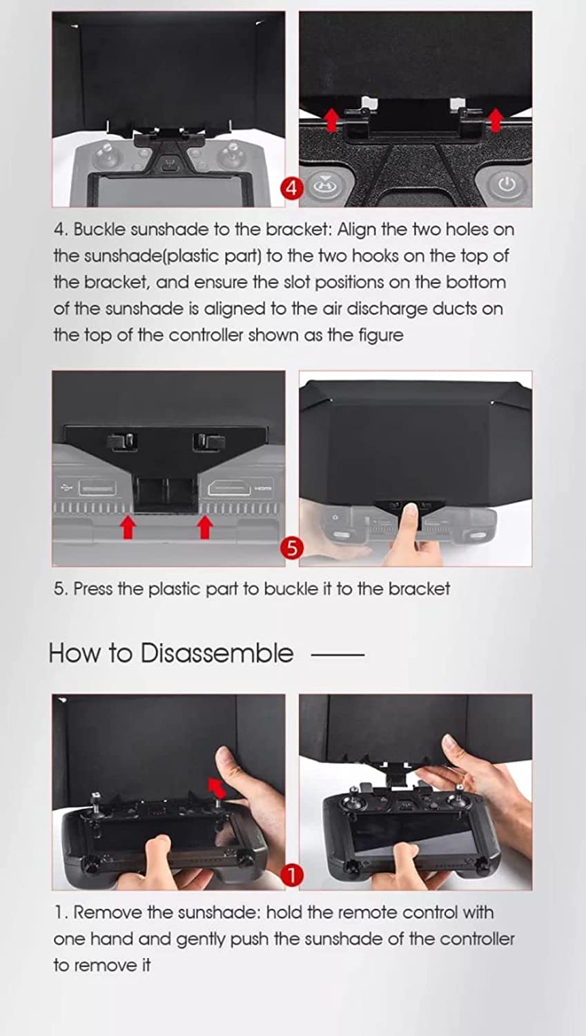 Foldable Sunshade for DJI Smart Controller (Mavic 2 Pro, Air 2S, Air 2) (view 3)