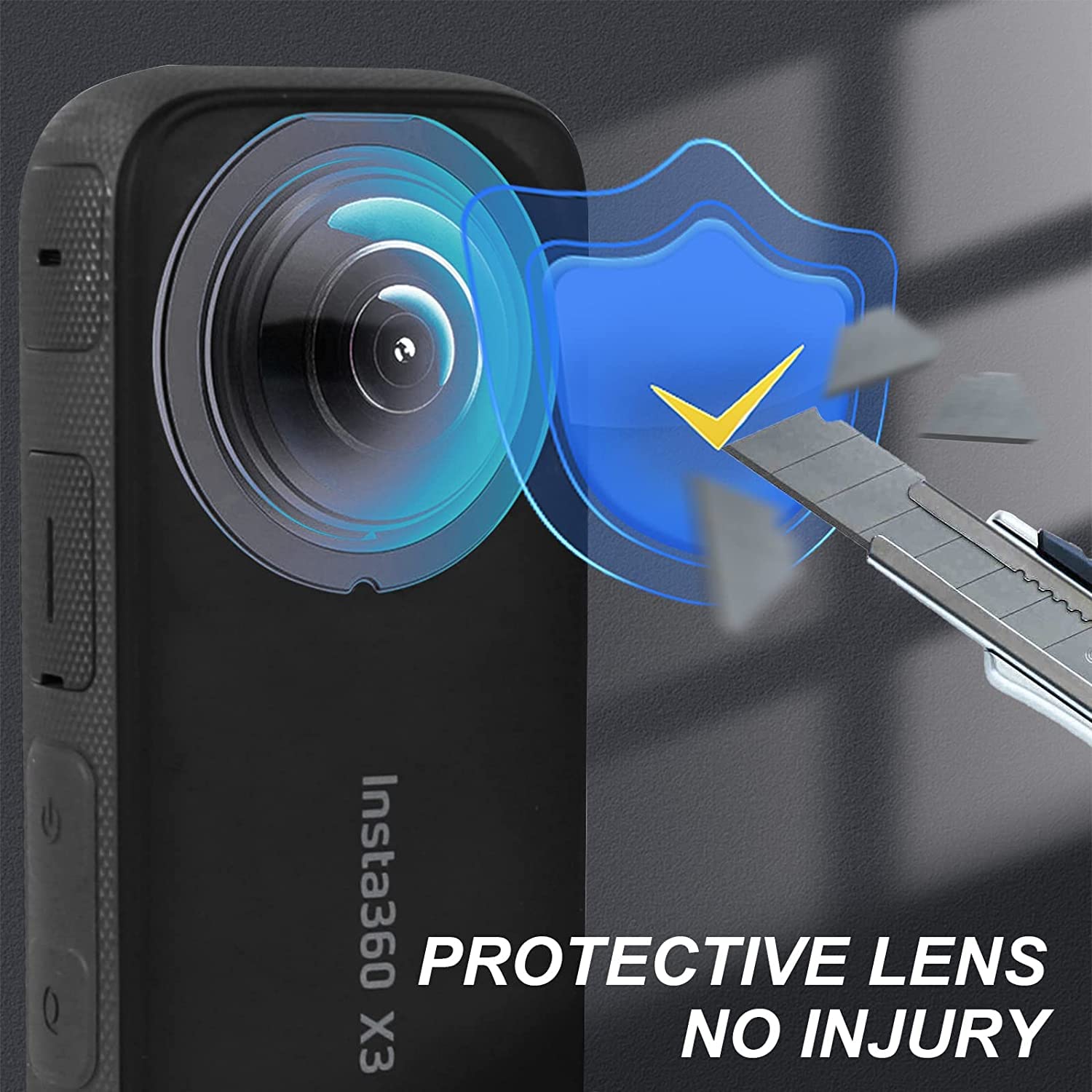 Lens Tempered Glass for Insta360 One X3 Lens Protective HD Glass 9H Hardness Accessories GetZget