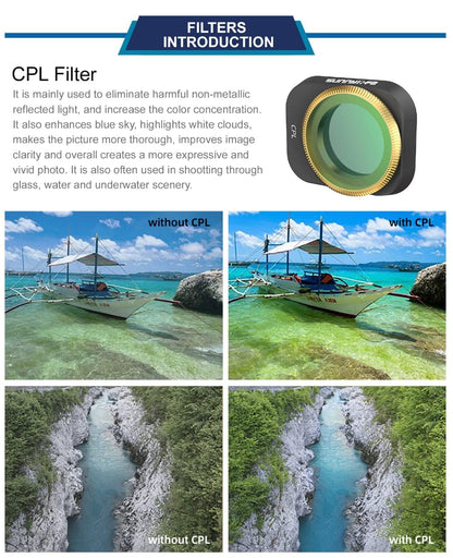 Mix Filters 4 in 1 Mix Set For DJI Mini 3 Pro MCUV+CPL+ND4+ND8 GetZget