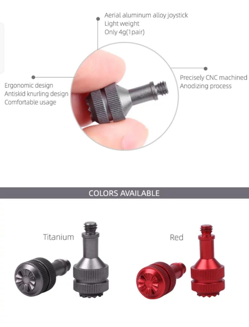 Thumb Rocker Joysticks for DJI RC-N1 (Flip, Neo, Mini 3, Air 2S, Mavic 3) (view 6)