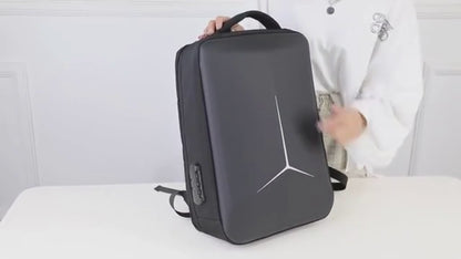 Laptop Carrying Case Bag Multipurpose Fashion Hard Case Backpack for School/ College/ Office With Charging Port & Number Lock